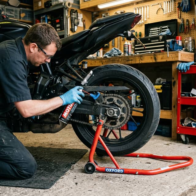 Mantenimiento y revisión de motocicleta