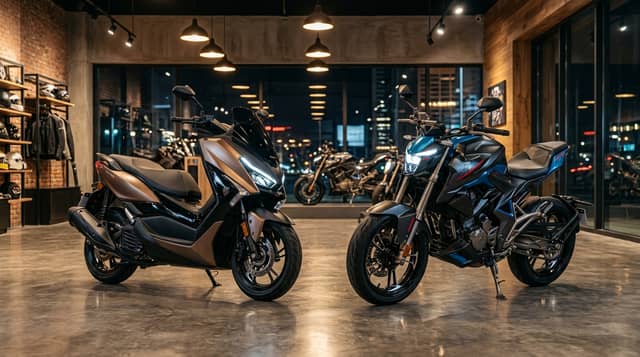 Gama completa de motos y scooters Zontes 125cc en exposición oficial 2026