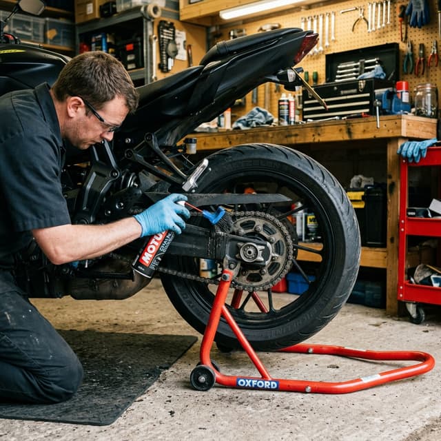 Mantenimiento y revisión de motocicleta