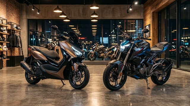 Gama completa de motos y scooters Zontes 125cc en exposición oficial 2026