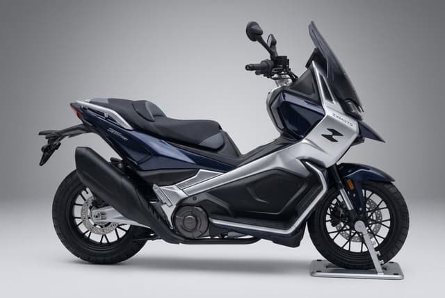 ZXMoto 250T ADV scooter bicilíndrico crossover vista lateral