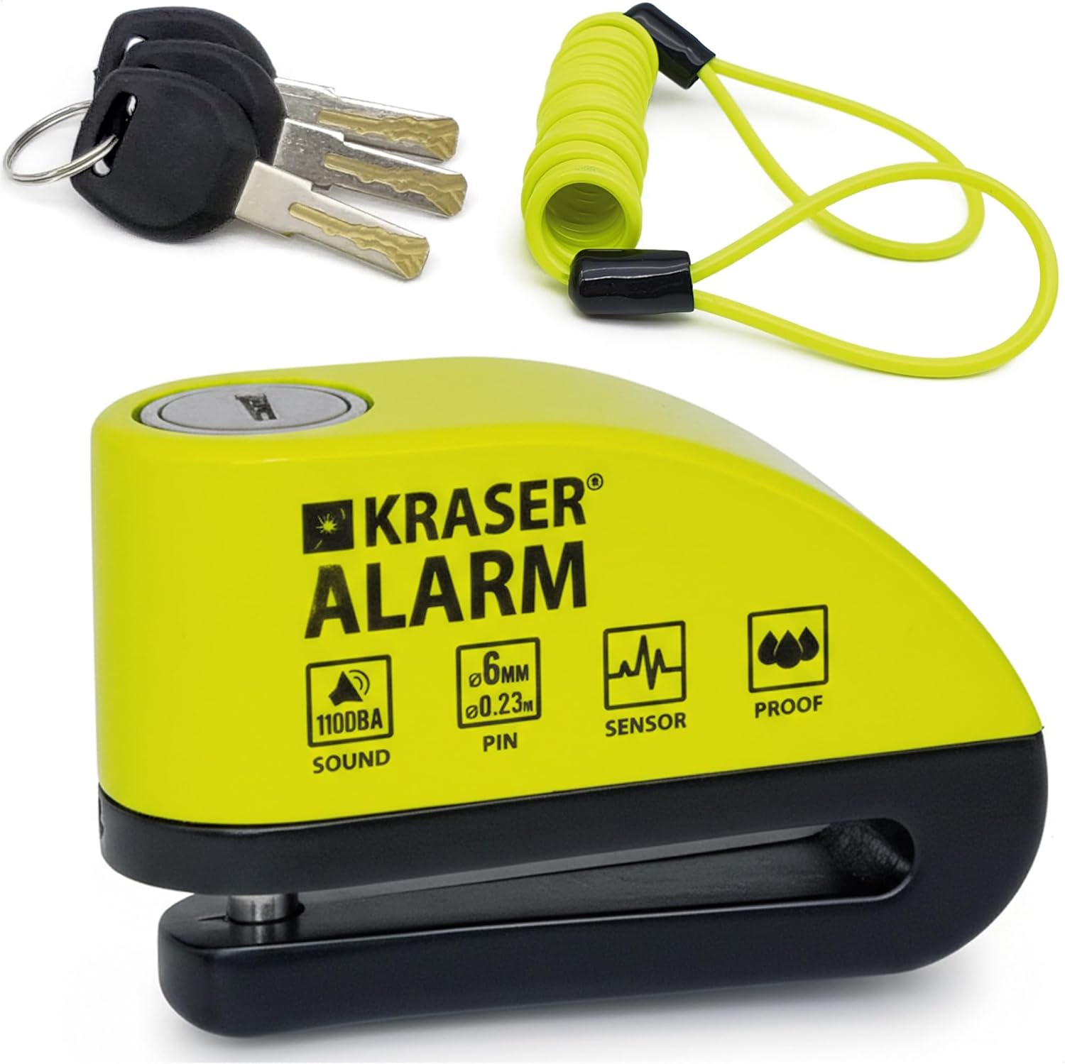 WA6Y Candado Disco con Alarma 110dB