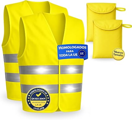 LiveLaif Chaleco Reflectante Homologado (Talla Única)