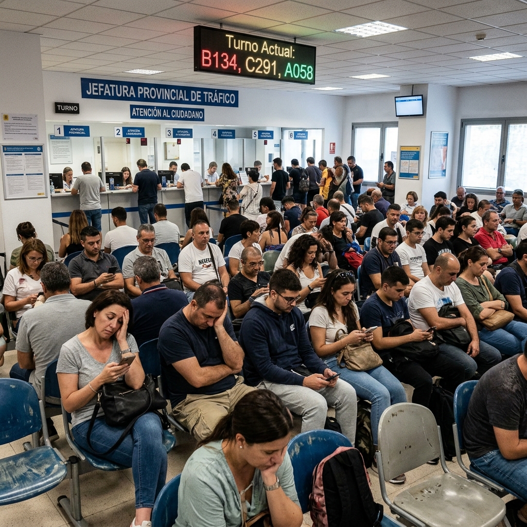 Tiempos espera examen A2 DGT 2026 huelga examinadores