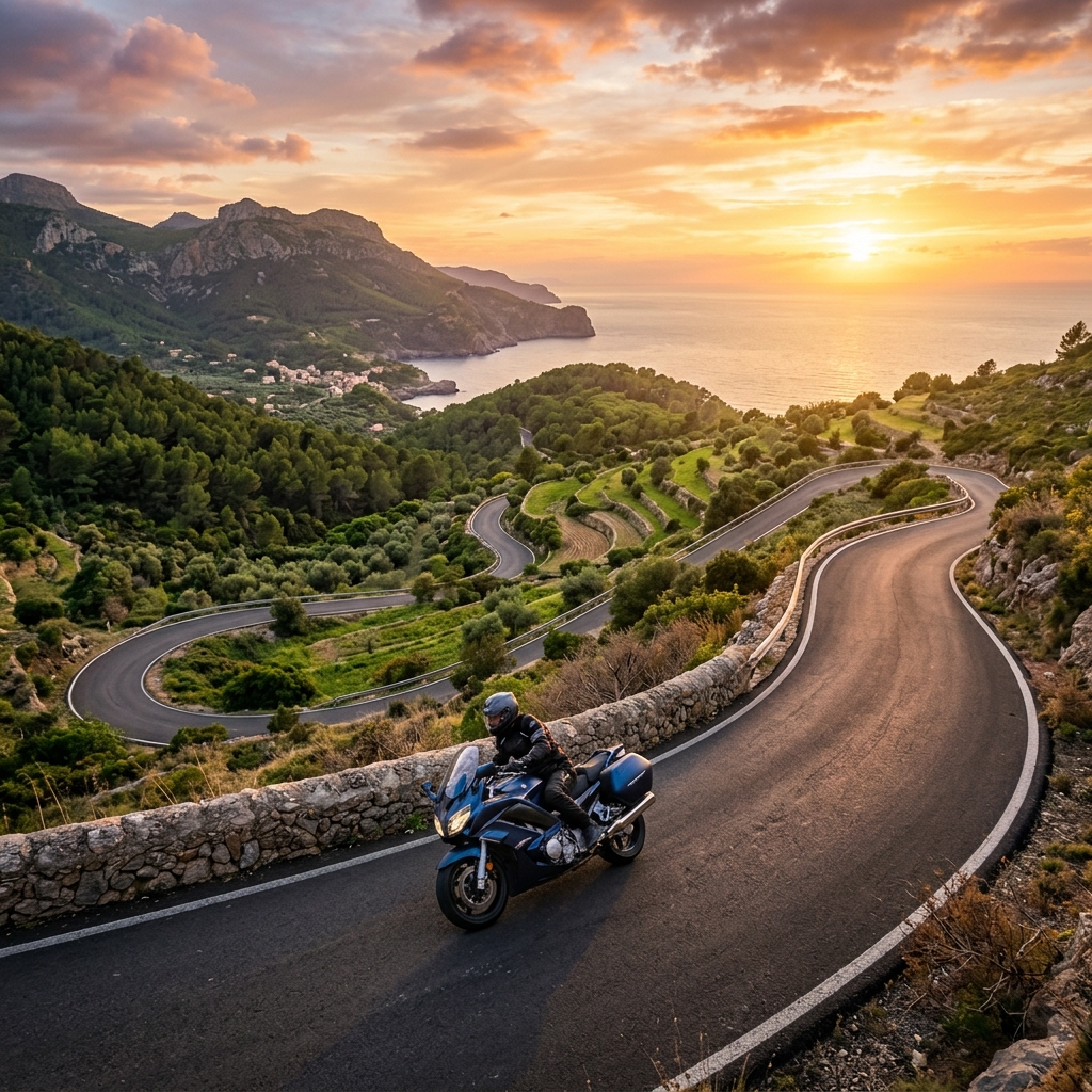 Mejores rutas en moto por España carreteras de montaña con curvas